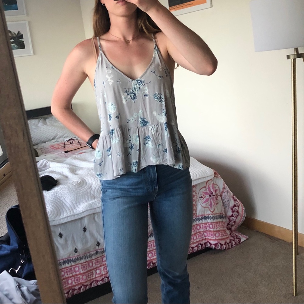 Floral pattern tank top